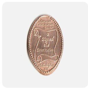 Elongated Penny "National Constitution Center" Philadelphia PA COPPER